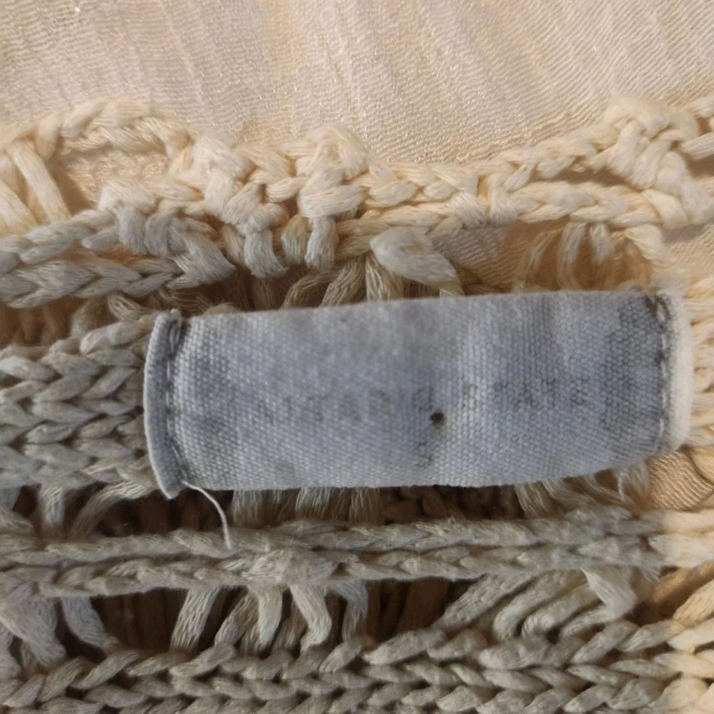 Altaird State‎ Crochet Trimmed Kimono Cream Bohemian Resort Festival Size S - Picture 7 of 8